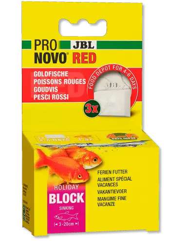 JBL - Pronovo Red Holiday - Bloc alimentaire poissons rouges
