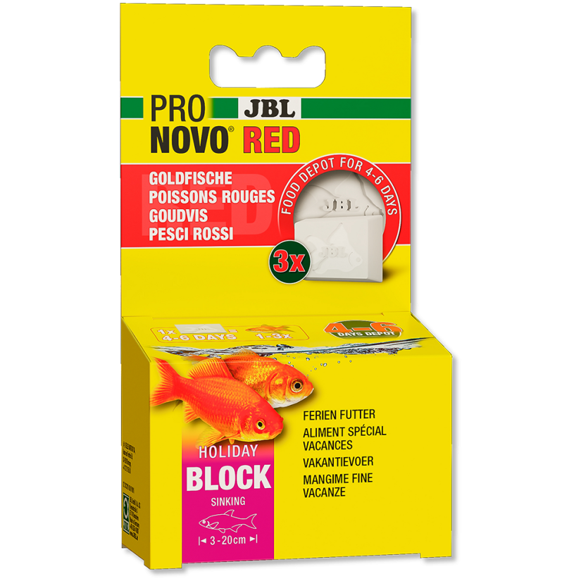 JBL - Pronovo Red Holiday - Bloc alimentaire poissons rouges