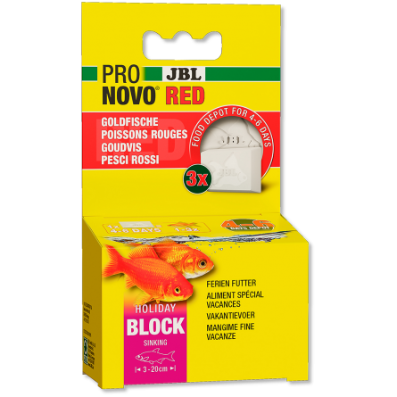 JBL - Pronovo Red Holiday - Bloc alimentaire poissons rouges
