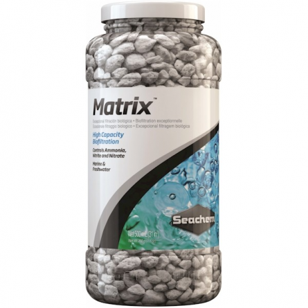 SEACHEM - Matrix 500ml - Filtration biologique pour l'élimination des nitrates, des nitrites et de l'ammoniac