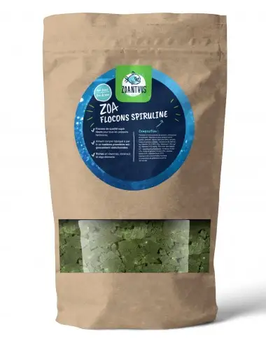 Zoanthus.fr - Copos de espirulina - 1l - Copos premium para pescado