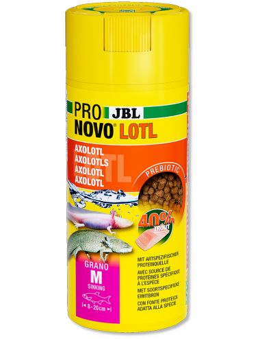JBL - Pronovo NovoLotl M - 250ml - Alimento completo para pequeños ajolotes