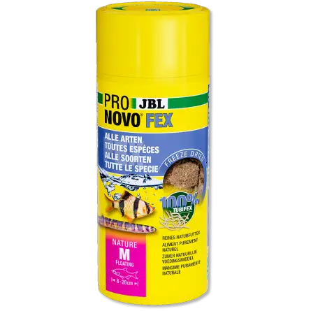 JBL - Pronovo Fex - 250ml - Freeze-dried tubifex for fish JBL - Pronovo Fex - 250ml - Freeze-dried tubifex for fish