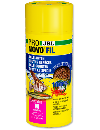 JBL - Pronovo Fil - 250ml - Larves de moustiques rouges lyophilisés pour poissons