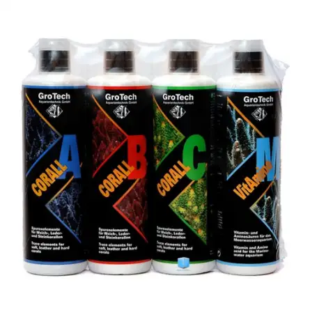 GROTECH - Coral A,B,C + VitAmino M 4x500ml Set