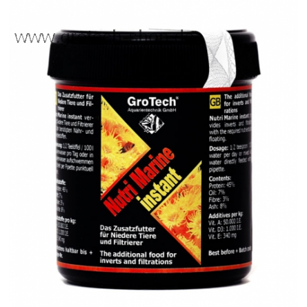 GROTECH - NutriMarine Instant 125ml - Nourriture pour coraux et animaux filtrants GROTECH - NutriMarine Instant 125ml - Nourriture pour coraux et animaux filtrants
