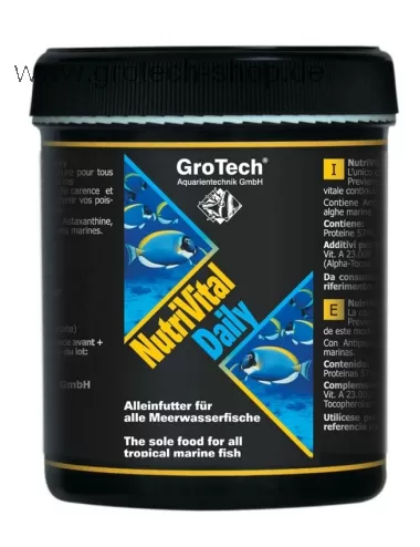 GROTECH - NutriVital Daily 1.4-2.2mm 285ml - Mangime per pesci