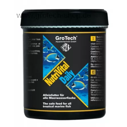 GROTECH - NutriVital Daily 1.4-2.2mm 285ml - Mangime per pesci