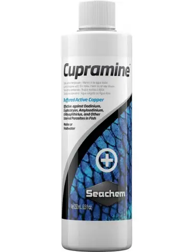 SEACHEM - Cupramine 250ml - Traitement au cuivre pour parasites externes