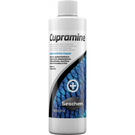 SEACHEM - Cupramine 250ml - Traitement au cuivre pour parasites externes SEACHEM - Cupramine 250ml - Traitement au cuivre pour parasites externes