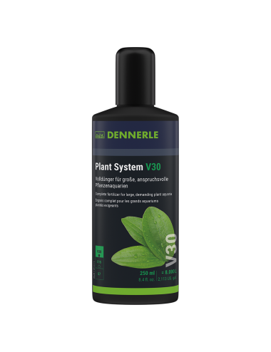 DENNERLE - Plant System V30 - 250 ml - Fertilizante completo para aquários grandes