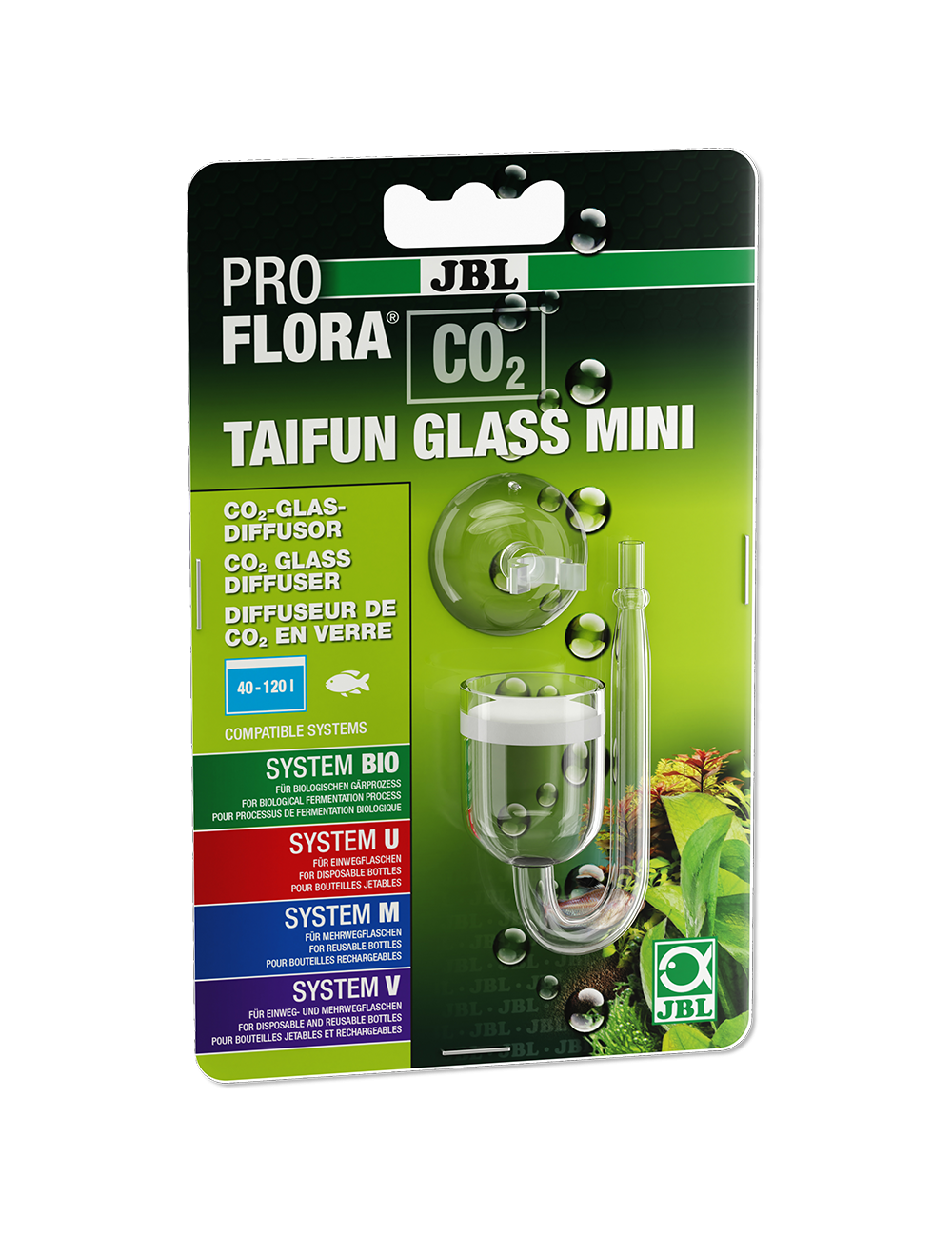JBL - Proflora CO2 Taifun Glass Midi - Mini-diffuseur de CO2
