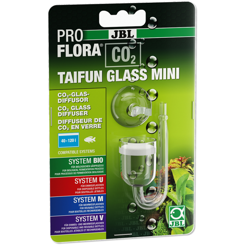 JBL - Proflora CO2 Taifun Glass Mini - Mini-diffuseur de CO2