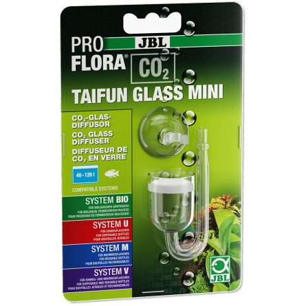 JBL - Proflora CO2 Taifun Glass Mini - Mini-diffuseur de CO2