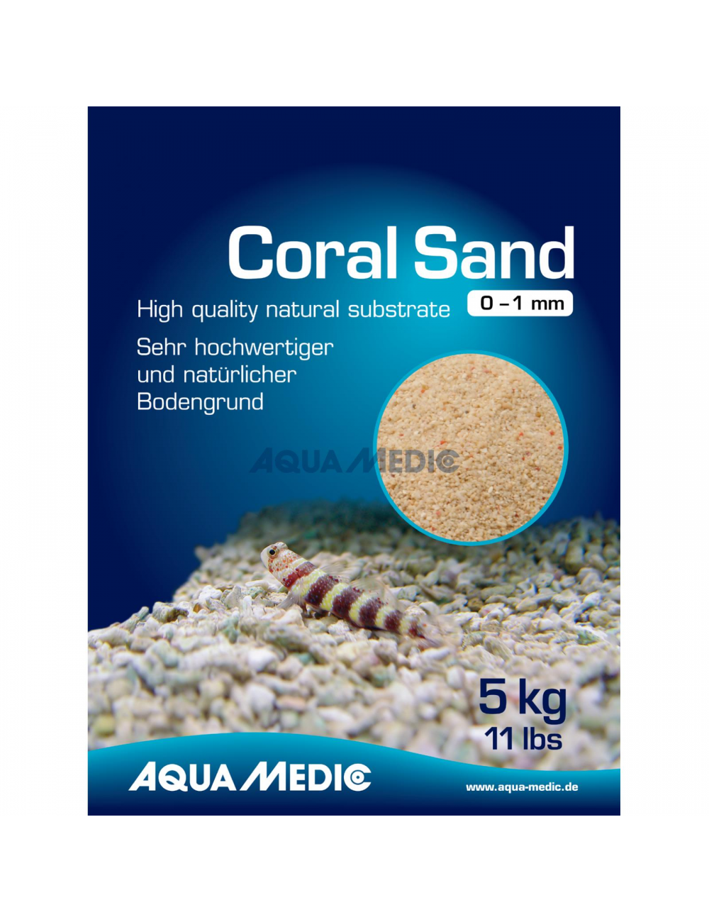 AQUA-MEDIC - Coral Sand - 0 - 1 mm - 10 kg sac