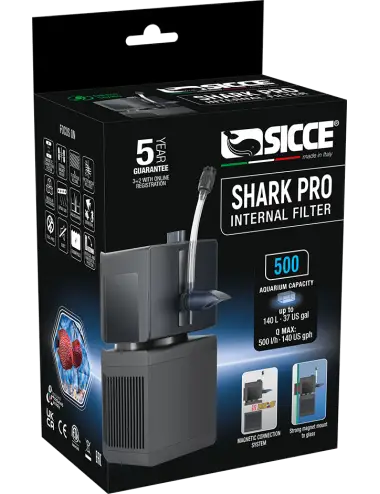 SICCE - Shark PRO 500 - Ecumeur Interne jusqu'à 140l