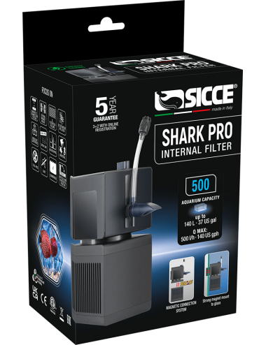 SICCE - Shark PRO 500 - Ecumeur Interne jusqu'à 140l