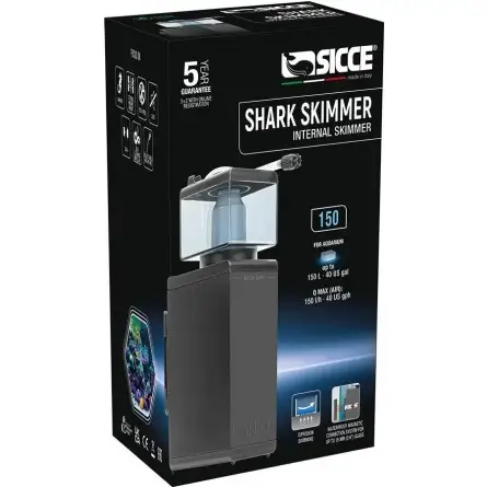 SICCE - Shark SKIMMER 150 - Ecumeur Interne jusqu'à 150l SICCE - Shark SKIMMER 150 - Ecumeur Interne jusqu'à 150l
