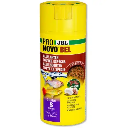 JBL - Pronovo bel - Grano S Click - 250 ml - Aliment en granulés pour poissons de 3 à 10 cm JBL - Pronovo bel - Grano S Click - 250 ml - Aliment en granulés pour poissons de 3 à 10 cm