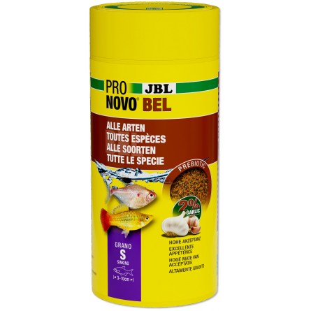 JBL - Pronovo bel - Grano S - 1000 ml - Aliment en granulés pour poissons de 3 à 10 cm JBL - Pronovo bel - Grano S - 1000 ml - Aliment en granulés pour poissons de 3 à 10 cm