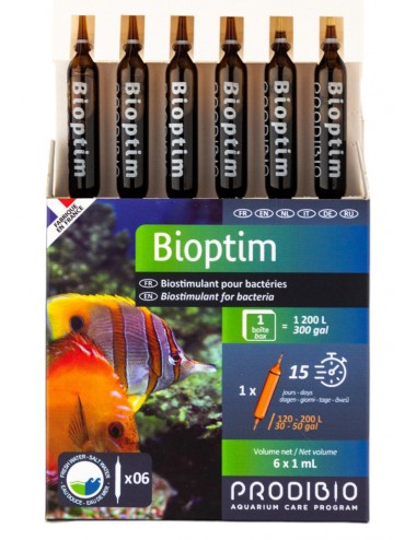 PRODIBIO - Bioptim - 6 ampoules - Solution nutritive pour bactéries