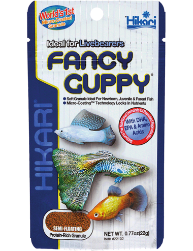 HIKARI - Fancy Guppy - 22g - Aliment pour poissons vivipares