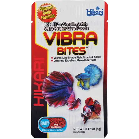 HIKARI - Vibra Bites Baby - 5g - Aliment en forme de larves HIKARI - Vibra Bites Baby - 5g - Aliment en forme de larves