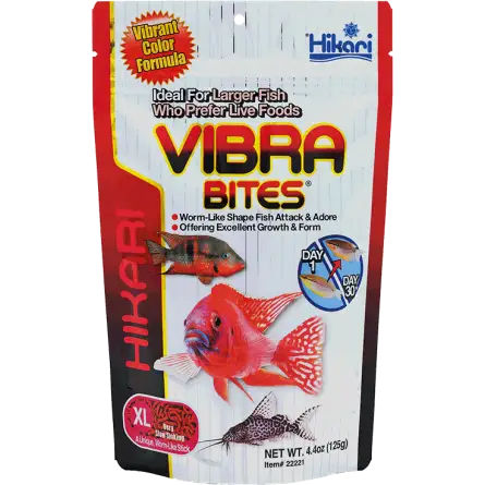 HIKARI - Vibra Bites XL - 125g - Aliment en forme de larves HIKARI - Vibra Bites XL - 125g - Aliment en forme de larves
