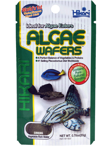 HIKARI - Algae Wafers - 20g - Aliment coulant pour herbivore