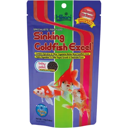 HIKARI - Sinking Goldfish Excel Baby - 110g - Aliment pour poissons rouges HIKARI - Sinking Goldfish Excel Baby - 110g - Aliment pour poissons rouges