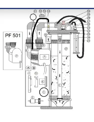 DELTEC - Compte bulles pour réacteurs PF500/501/601/601S - 99452000