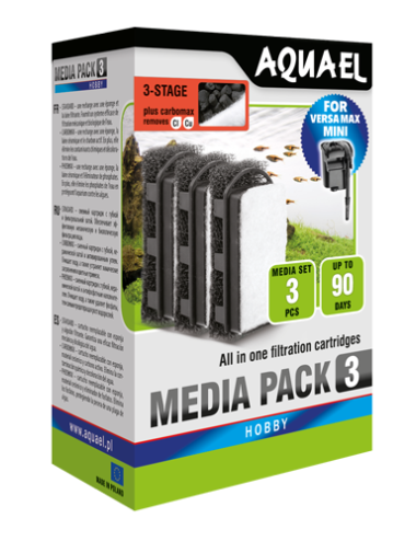 AQUAEL - Insert Mousse Charbon pour Versamax Mini - x3