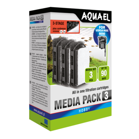 AQUAEL - Insert Mousse Charbon pour Versamax Mini - x3 AQUAEL - Insert Mousse Charbon pour Versamax Mini - x3
