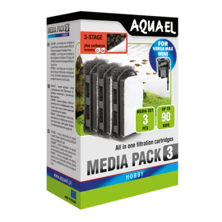 AQUAEL - Insert Mousse Charbon pour Versamax Mini - x3