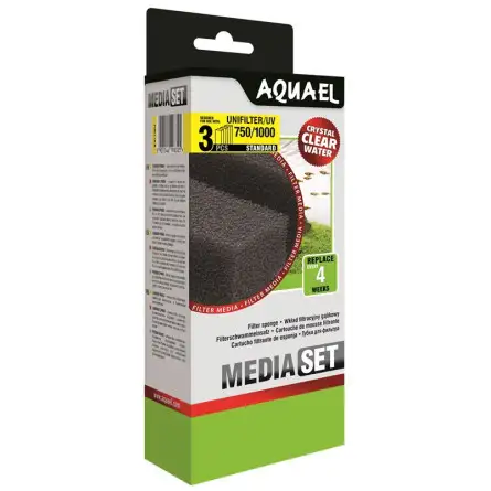 AQUAEL - Mousse filtrante pour Unifilter 750/1000 x3 AQUAEL - Mousse filtrante pour Unifilter 750/1000 x3