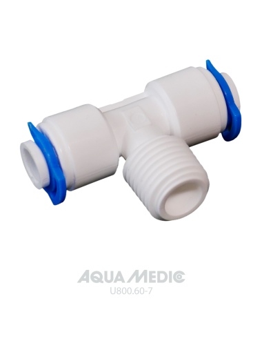 AQUA MEDIC - Raccord té 1/4" filetage mâle 6/4 - 1/4" - 6/4 - pour osmoseur