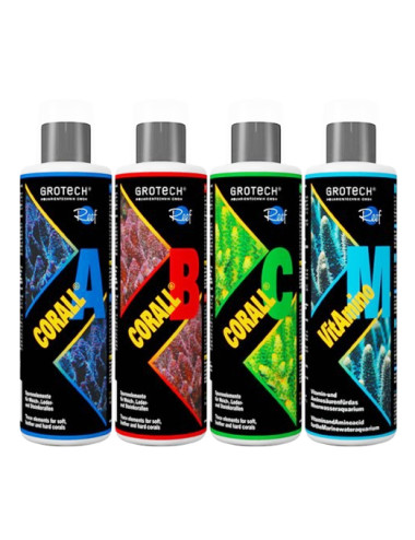 GROTECH - Corall A,B,C + VitAmino M 4x250ml Set