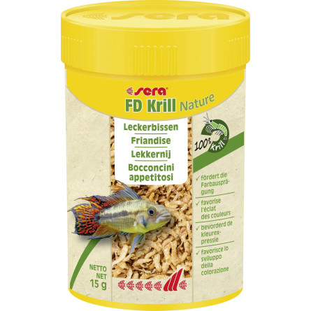 SERA - FD Krill Nature - 100ml - Friandise pour poissons d'eau de mer et d'eau douce SERA - FD Krill Nature - 100ml - Friandise pour poissons d'eau de mer et d'eau douce