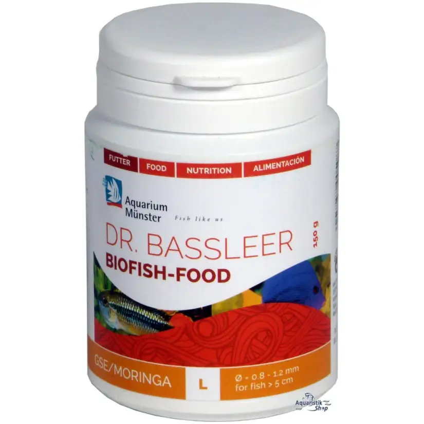 DR. BASSLEER - Biofish food moringa - L - 60g - Nourriture pour poisson tropicaux marin et eau douce