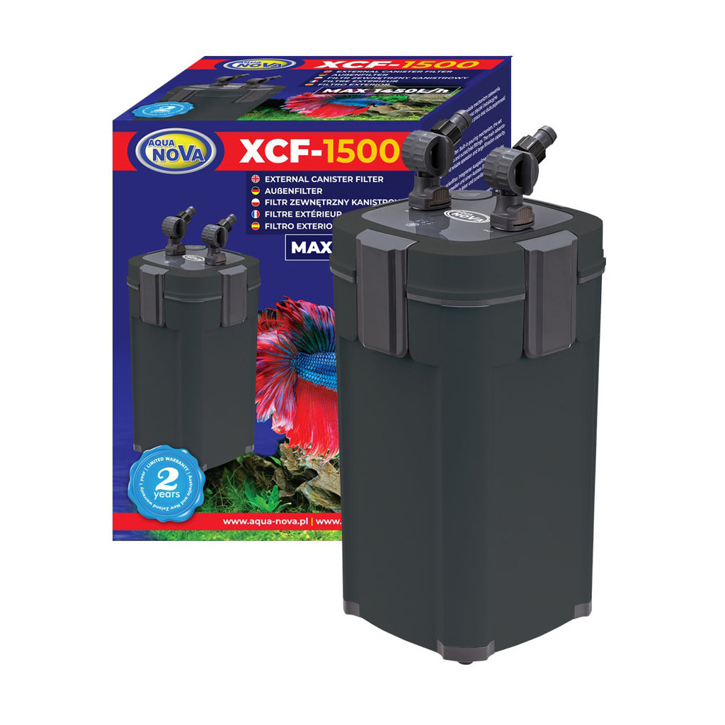 AQUA NOVA - XCF-1500 - Filtre pour aquarium jusqu’à 300L