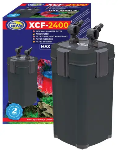 AQUA NOVA - XCF-2400 - Filtre pour aquarium jusqu’à 500L
