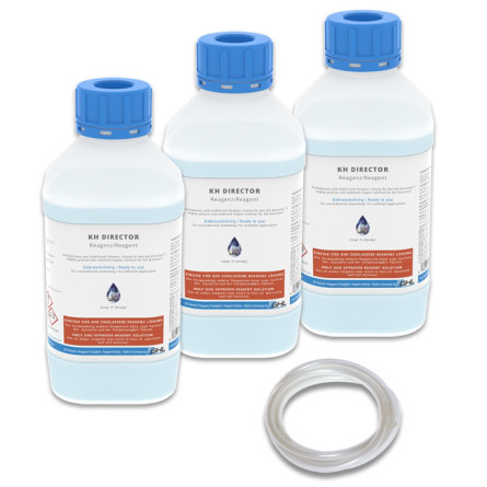 GHL - Lot de réactifs KH Director - 3 x 1000 ml + tuyau 70 cm