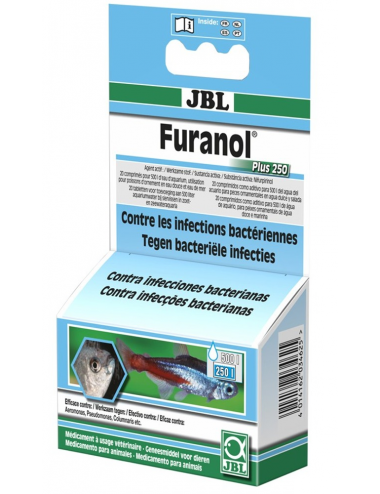 JBL - Furanol Plus 250 - Contre les infections bactériennes - 20 Tabl.