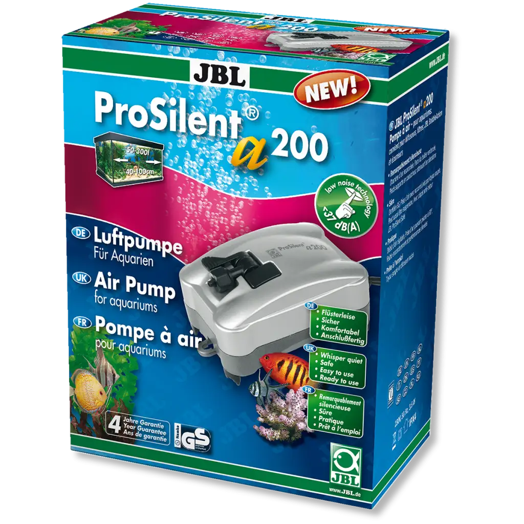 JBL - ProSilent a200 - Leise Luftpumpe - 200 l/h