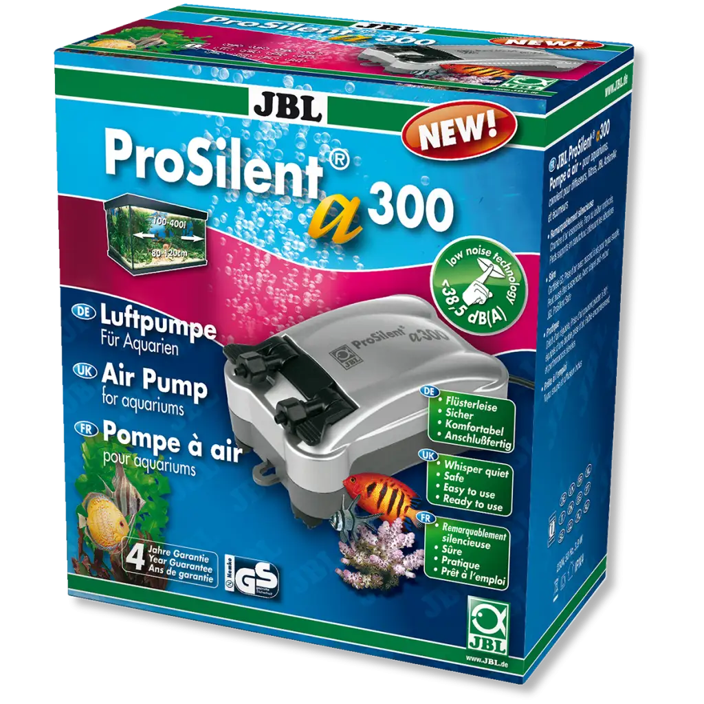 JBL - ProSilent a300 - Leise Luftpumpe - 300 l/h