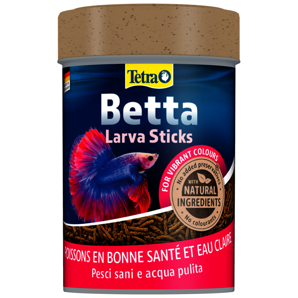 TETRA -  Betta LarvaSticks - 85ml - Aliment enrichi pour poissons combattants.