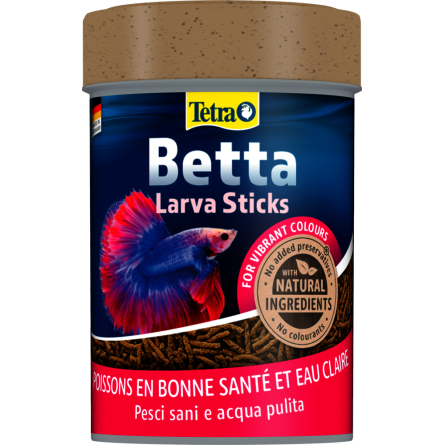 TETRA -  Betta LarvaSticks - 85ml - Aliment enrichi pour poissons combattants.