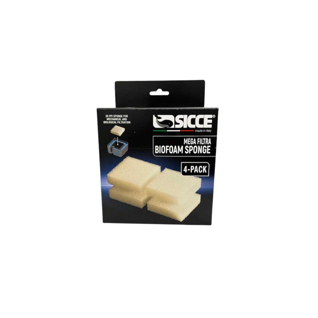SICCE - Mousses Blanches (x4) pour MEGA FILTRA