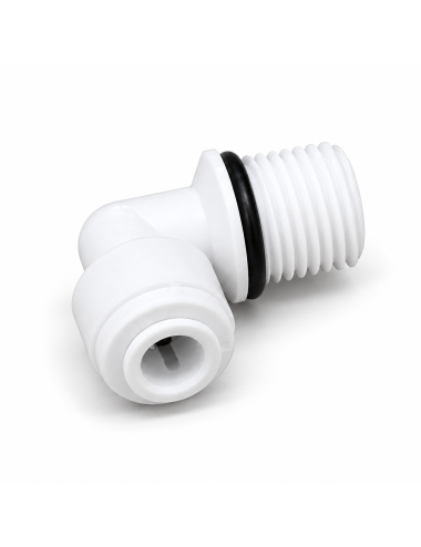 AQUAPERFEKT- Coude à 90°, filetage mâle 1/4 pouce (6 mm) x filetage 1/4 pouce (6 mm)