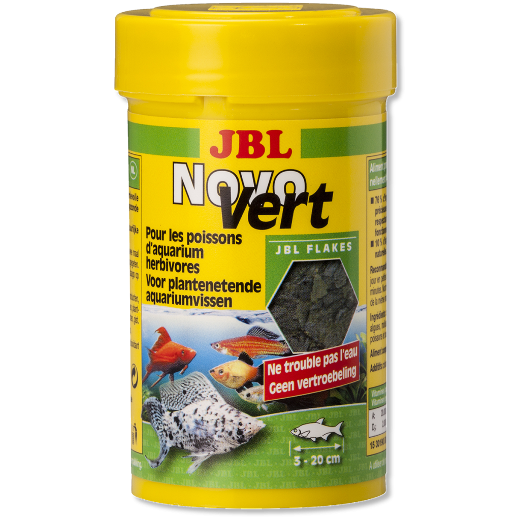 Jbl Novovert 100ml Aliment De Base Pour Poissons Herbivores
